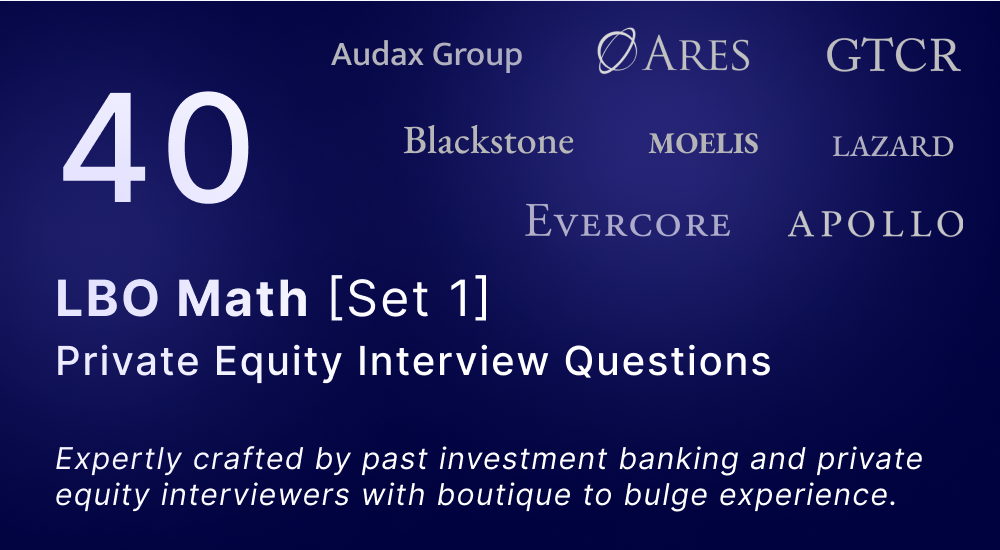 LBO Interview Questions Interactive Quiz Bank [Set 1]