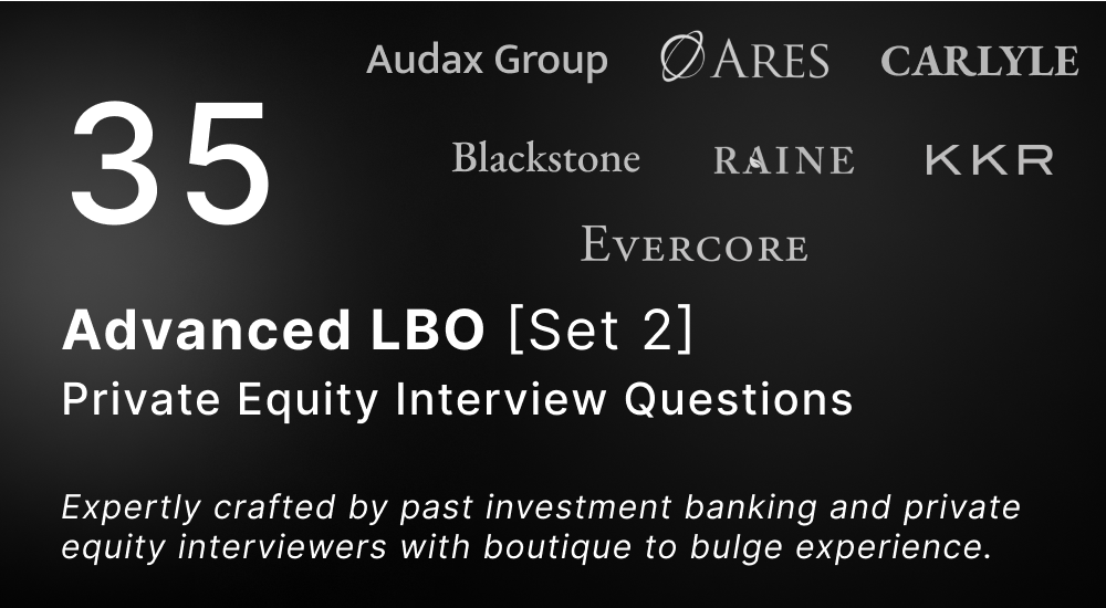 LBO Interview Questions Interactive Quiz Bank [Set 2]