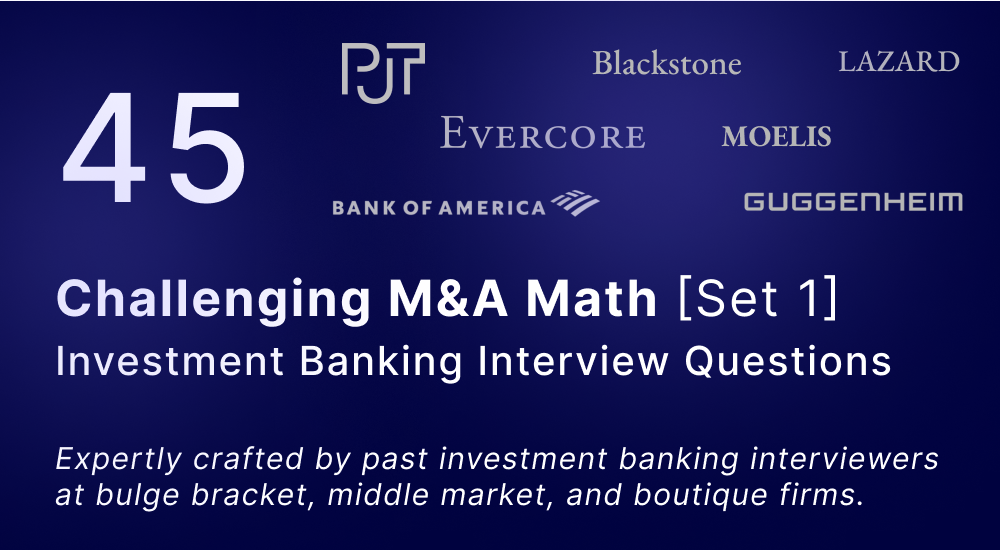 M&A Interview Questions Interactive Quiz Bank [Set 1]